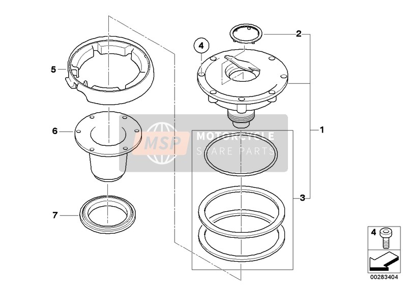 BMW F 650 GS 00 (0172,0182) 2003 Couvercle de réservoir pour un 2003 BMW F 650 GS 00 (0172,0182)