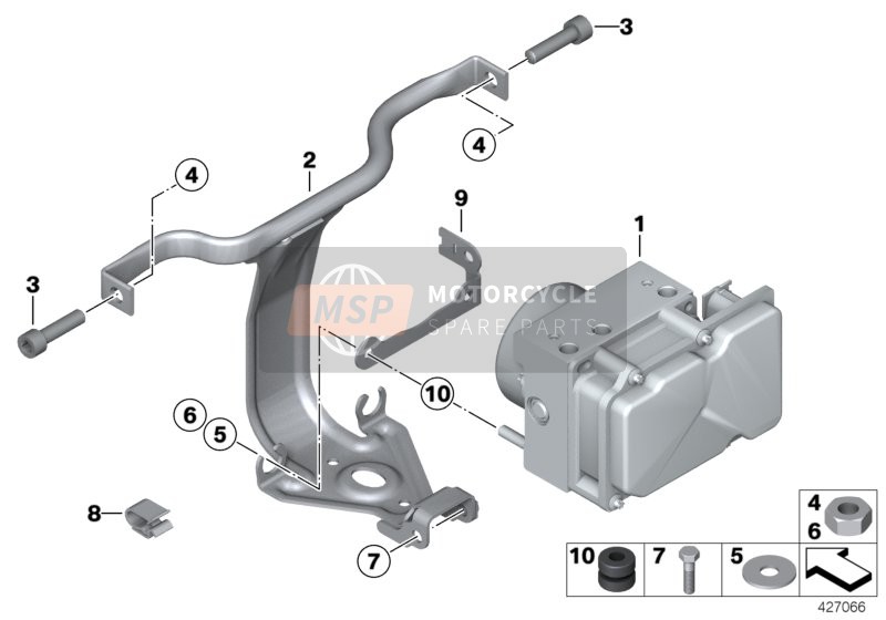 BMW F 650 GS 00 (0172,0182) 2003 Modulador de presión ABS para un 2003 BMW F 650 GS 00 (0172,0182)