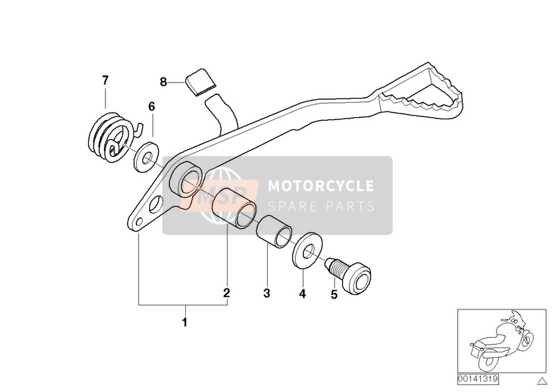 BMW F 650 GS 00 (0172,0182) 2003 Pédale de frein pour un 2003 BMW F 650 GS 00 (0172,0182)