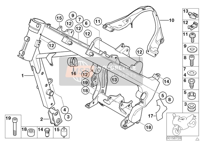 BMW F 650 GS 00 (0172,0182) 2003 Cuadro para un 2003 BMW F 650 GS 00 (0172,0182)