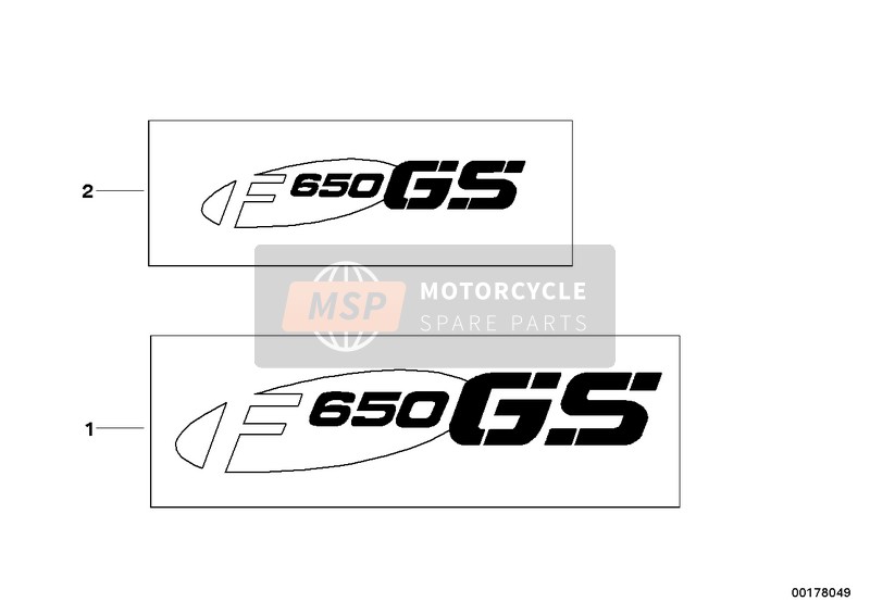 46637712472, Aanduiding F650GS Rechts, BMW, 0