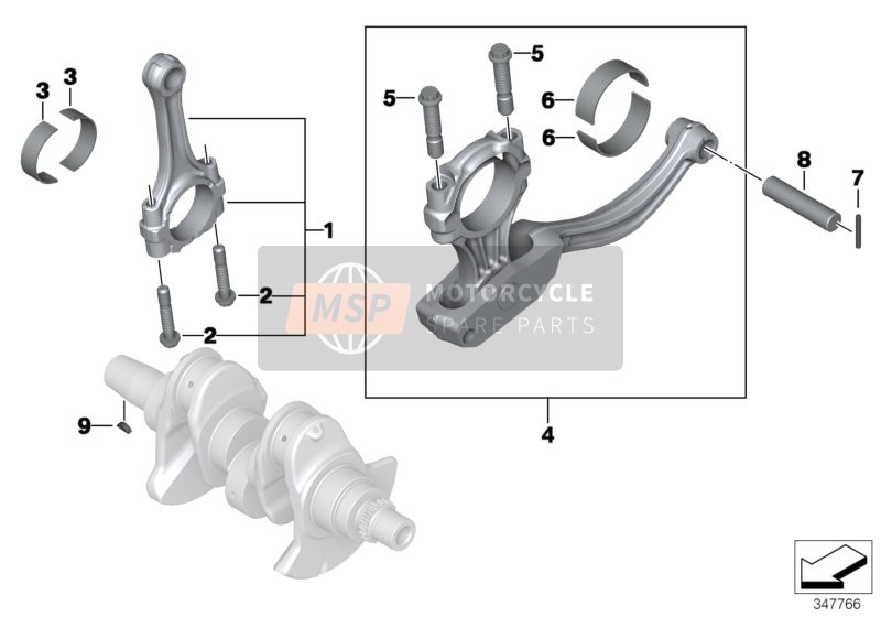 CRANKSHAFT/CONNECTING ROD/MOUNTING PARTS