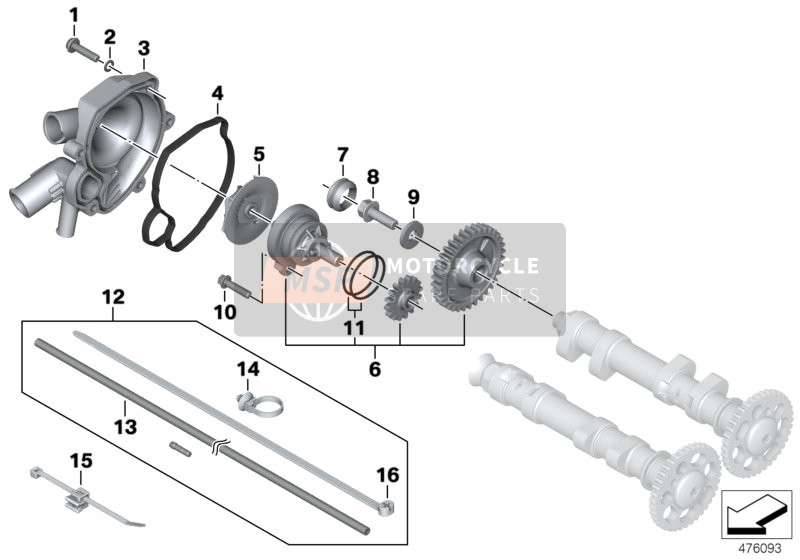 BMW F 650 GS (0218,0228) 2006 Pompa dell'acqua per un 2006 BMW F 650 GS (0218,0228)