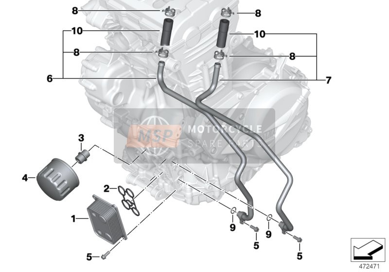 BMW F 650 GS (0218,0228) 2007 Wärmetauscher/Leitungen für ein 2007 BMW F 650 GS (0218,0228)