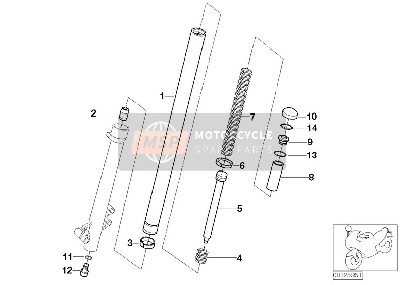 BMW F 650 GS (0218,0228) 2006 Fodero/Amortizzatore per un 2006 BMW F 650 GS (0218,0228)