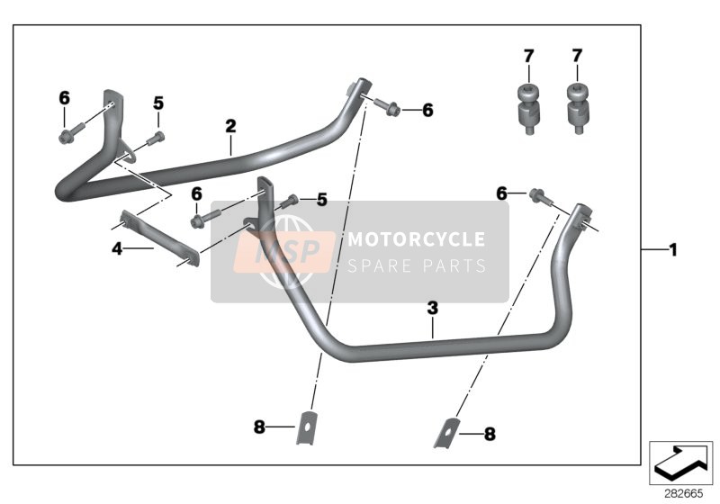 BMW F 650 GS 04 (0175,0185) 2007 SET CASE HOLDER 1 for a 2007 BMW F 650 GS 04 (0175,0185)