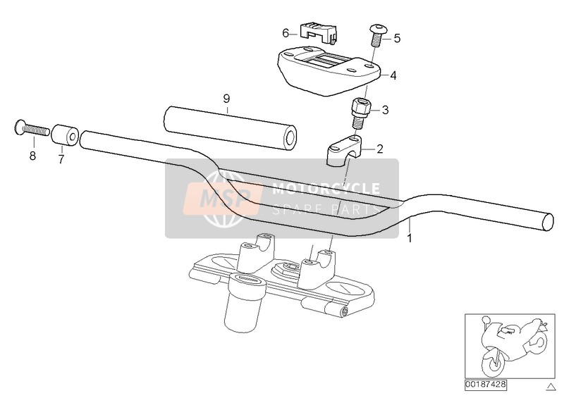 BMW F 650 GS 04 (0175,0185) 2007 Guidon pour un 2007 BMW F 650 GS 04 (0175,0185)