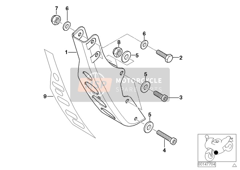 BMW F 650 GS 04 (0175,0185) 2007 Supporto motore per un 2007 BMW F 650 GS 04 (0175,0185)