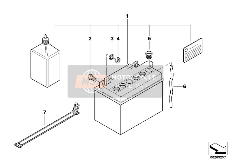 BMW F 650 GS Dakar 04 (0176,0186) 2005 BATTERY for a 2005 BMW F 650 GS Dakar 04 (0176,0186)