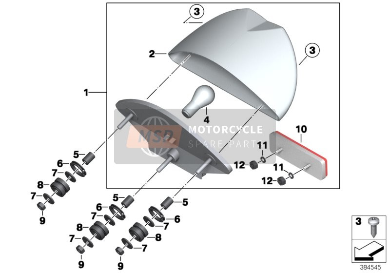 BMW F 650 GS Dakar 04 (0176,0186) 2007 Luz trasera para un 2007 BMW F 650 GS Dakar 04 (0176,0186)