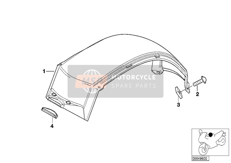 BMW F 650 GS Dakar 04 (0176,0186) 2005 Recouvrement de réservoir pour un 2005 BMW F 650 GS Dakar 04 (0176,0186)