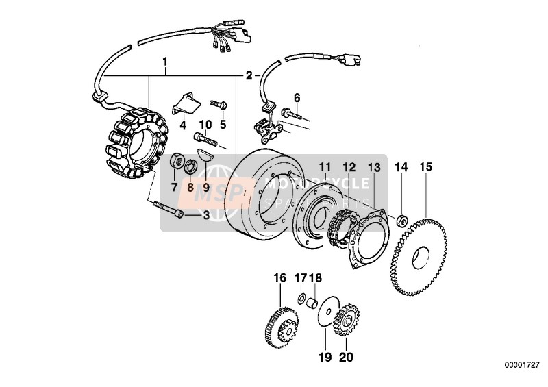 BMW F 650 ST 97 (0163,0168) 1997 Dynamo voor een 1997 BMW F 650 ST 97 (0163,0168)