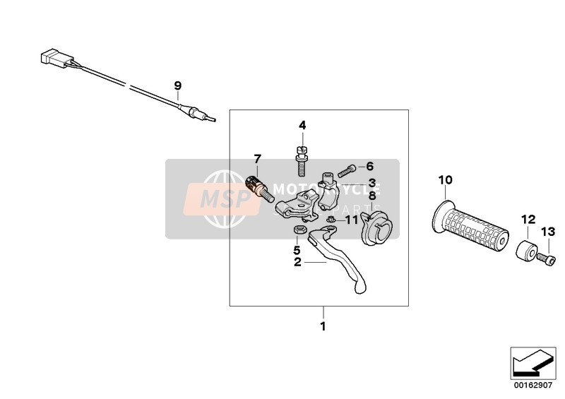 BMW F 650 ST 97 (0163,0168) 2000 HANDLE UNIT LEFT for a 2000 BMW F 650 ST 97 (0163,0168)