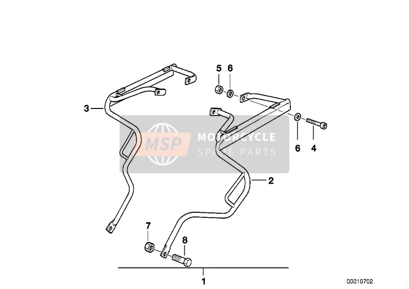 BMW F 650 ST 97 (0163,0168) 1997 CASE HOLDER/MOUNTING PARTS for a 1997 BMW F 650 ST 97 (0163,0168)