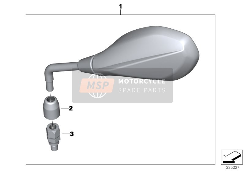 BMW F 700 GS (0B01, 0B11) 2011 Specchio per un 2011 BMW F 700 GS (0B01, 0B11)