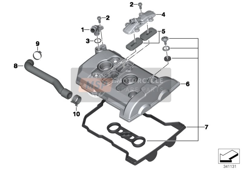 BMW F 700 GS (0B01, 0B11) 2014 Coperchio testa/Pezzi di montaggio per un 2014 BMW F 700 GS (0B01, 0B11)