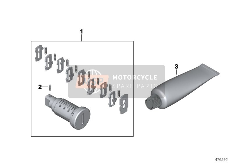 BMW F 700 GS (0B01, 0B11) 2016 Jeu de rép.cyl.de serrure pour un 2016 BMW F 700 GS (0B01, 0B11)