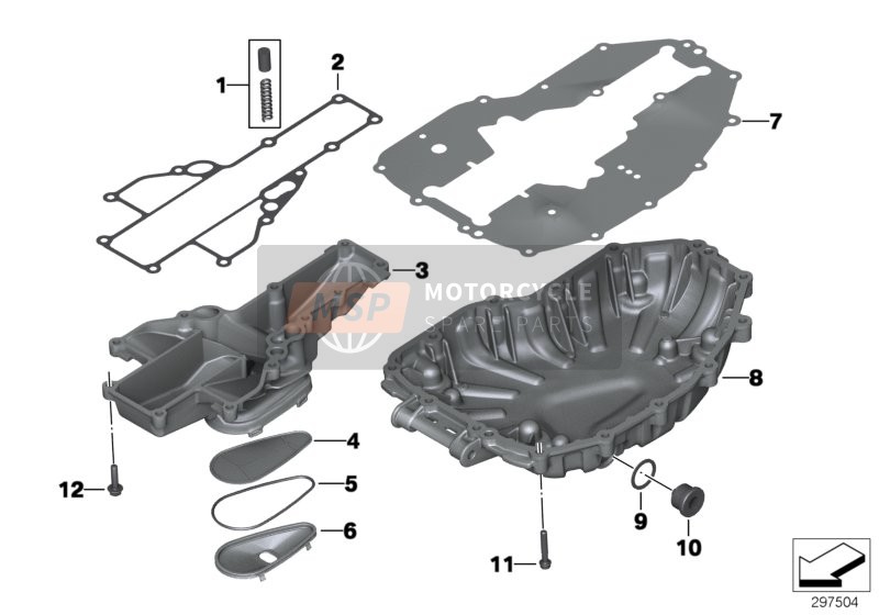 BMW F 700 GS (0B01, 0B11) 2015 OIL PAN for a 2015 BMW F 700 GS (0B01, 0B11)