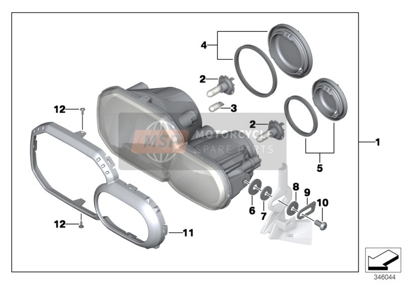 BMW F 700 GS (0B01, 0B11) 2015 SCHEINWERFER für ein 2015 BMW F 700 GS (0B01, 0B11)