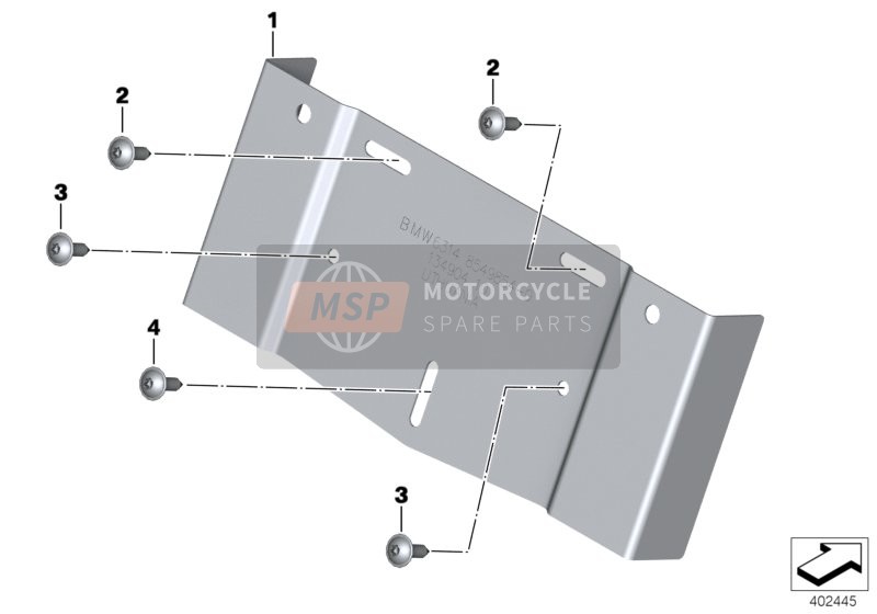 BMW F 700 GS (0B01, 0B11) 2014 Supporto Portatarga per la Cina per un 2014 BMW F 700 GS (0B01, 0B11)