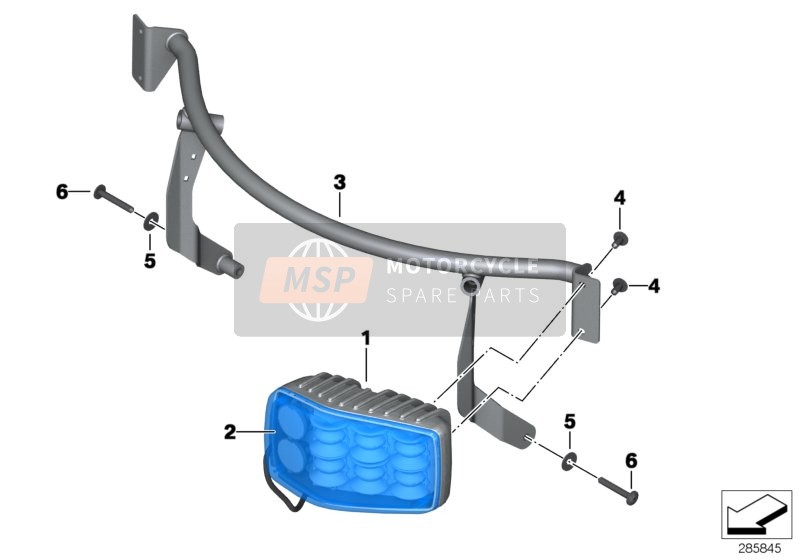 Lámpara estroboscópica lineal LED, azul