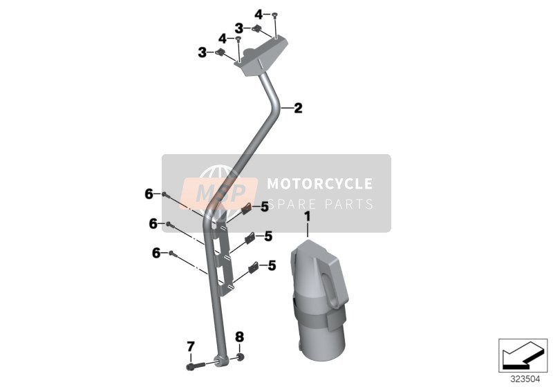 BMW F 700 GS (0B01, 0B11) 2011 Fire extinguisher / holder for a 2011 BMW F 700 GS (0B01, 0B11)