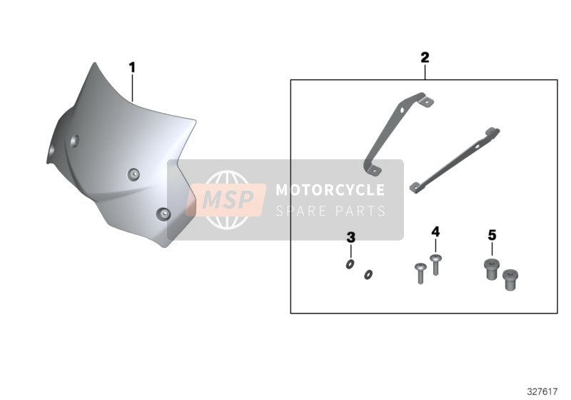 77338531603, Satz Windschildhalter, BMW, 0