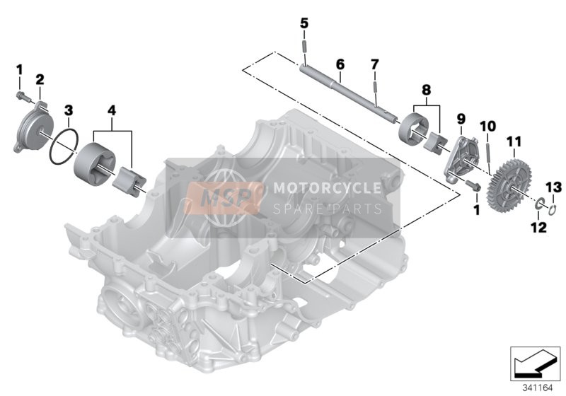 BMW F 700 GS (0B01, 0B11) 2015 Bomba de aceite-componentes para un 2015 BMW F 700 GS (0B01, 0B11)