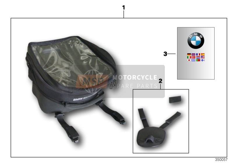 BMW F 700 GS (0B01, 0B11) 2014 Tasche für Tankoberseite für ein 2014 BMW F 700 GS (0B01, 0B11)