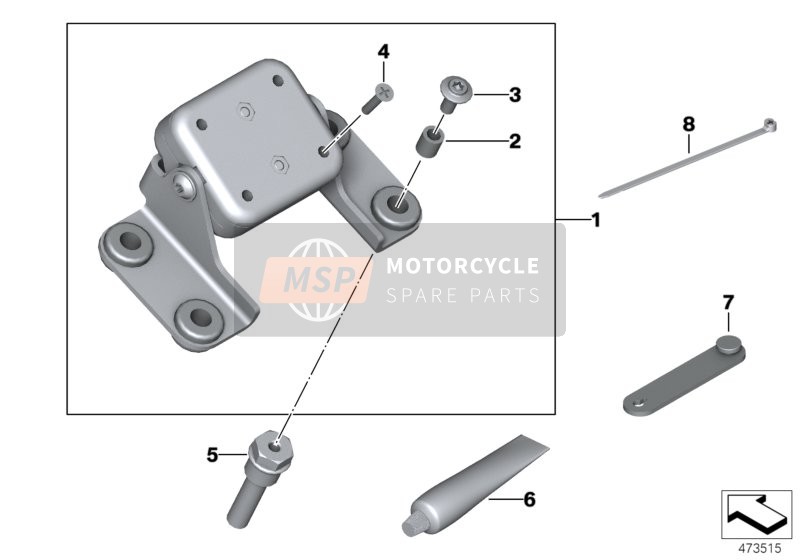 BMW F 700 GS (0B01, 0B11) 2014 Anbauteile BMW Navigator für ein 2014 BMW F 700 GS (0B01, 0B11)