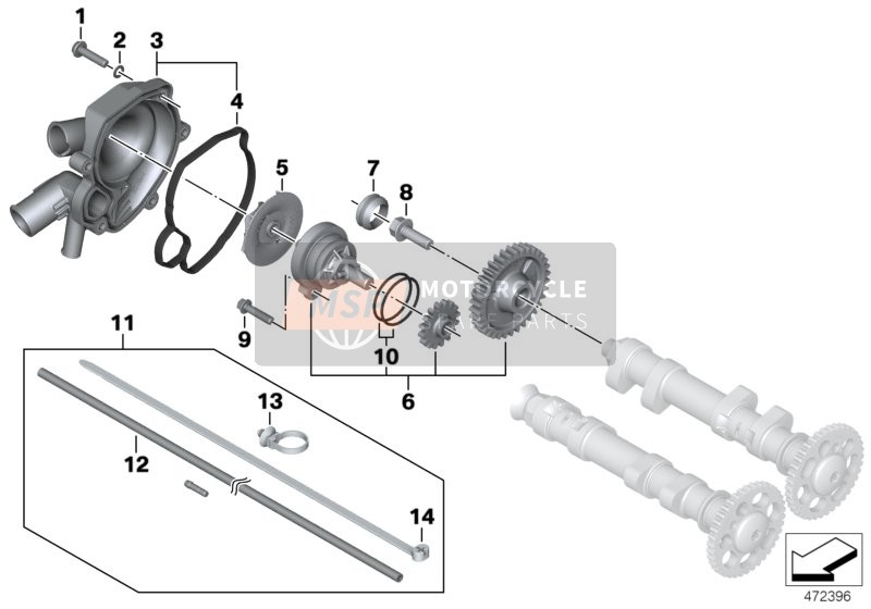 BMW F 700 GS (0B01, 0B11) 2014 Pompa dell'acqua per un 2014 BMW F 700 GS (0B01, 0B11)