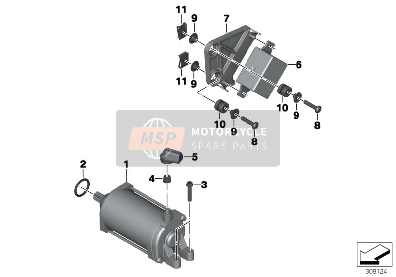 BMW F 700 GS (0B01, 0B11) 2014 STARTER for a 2014 BMW F 700 GS (0B01, 0B11)