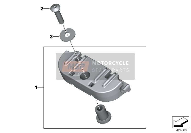 BMW F 700 GS (0B01, 0B11) 2015 Support de boîtier de commande pour un 2015 BMW F 700 GS (0B01, 0B11)