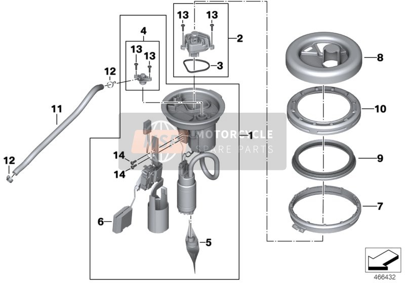 BMW F 700 GS (0B01, 0B11) 2012 Pompe à carburant pour un 2012 BMW F 700 GS (0B01, 0B11)