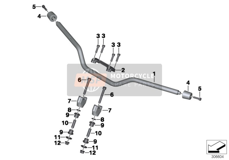 BMW F 700 GS (0B01, 0B11) 2015 HANDLEBAR for a 2015 BMW F 700 GS (0B01, 0B11)