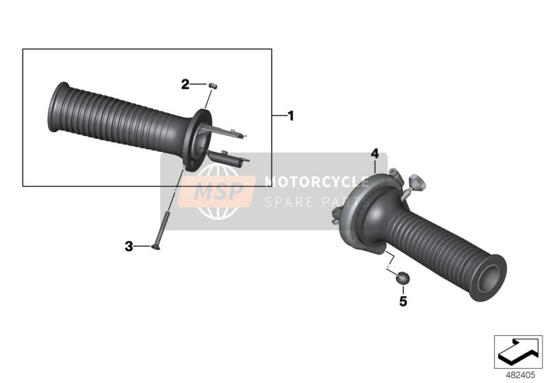 BMW F 700 GS (0B01, 0B11) 2013 Handlebar Grips for Special Vehicles for a 2013 BMW F 700 GS (0B01, 0B11)