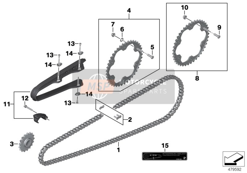 BMW F 700 GS (0B01, 0B11) 2014 CHAIN DRIVE for a 2014 BMW F 700 GS (0B01, 0B11)