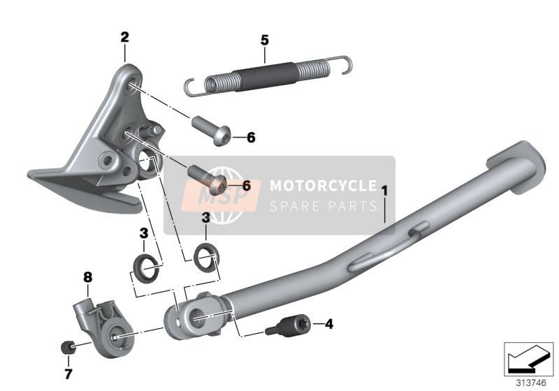 BMW F 700 GS (0B01, 0B11) 2011 Seitenständer für ein 2011 BMW F 700 GS (0B01, 0B11)