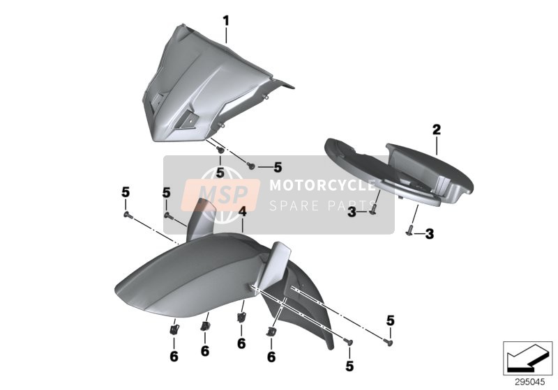 BMW F 700 GS (0B01, 0B11) 2014 Garde-boue avant pour un 2014 BMW F 700 GS (0B01, 0B11)