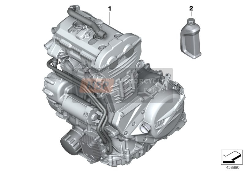 BMW F 700 GS (0B01, 0B11) 2016 Motor voor een 2016 BMW F 700 GS (0B01, 0B11)