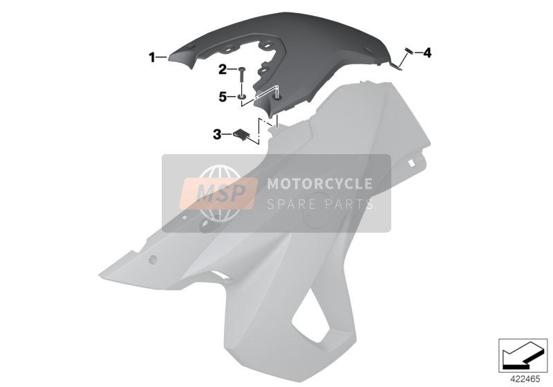 BMW F 700 GS (0B01, 0B11) 2014 Abdeckung Mitte für ein 2014 BMW F 700 GS (0B01, 0B11)