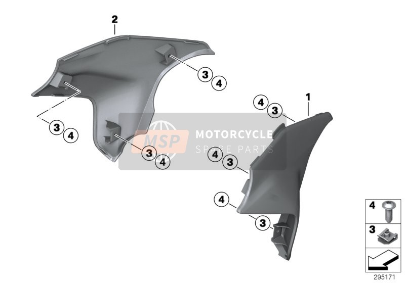 BMW F 700 GS (0B01, 0B11) 2015 Protección rodilla para un 2015 BMW F 700 GS (0B01, 0B11)