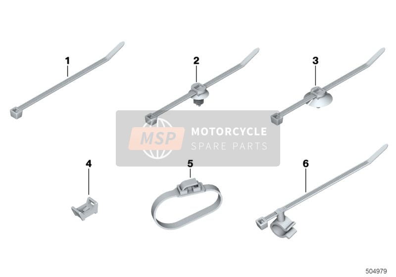 BMW F 700 GS 17 (0B06, 0B16) 2014 Cable tie, cable tie with bracket for a 2014 BMW F 700 GS 17 (0B06, 0B16)