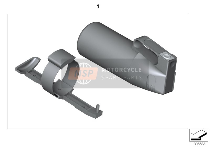 BMW F 700 GS 17 (0B06, 0B16) 2017 Extincteur a poudre 1 pour un 2017 BMW F 700 GS 17 (0B06, 0B16)