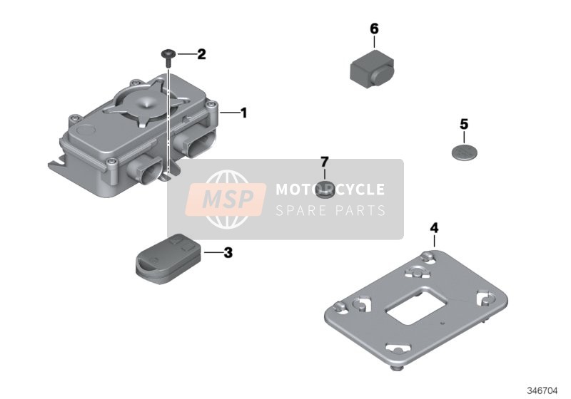 BMW F 700 GS 17 (0B06, 0B16) 2015 Control Units for DWA and TPM for a 2015 BMW F 700 GS 17 (0B06, 0B16)