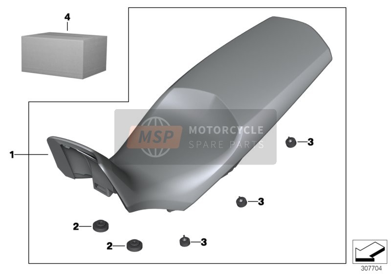 BMW F 700 GS 17 (0B06, 0B16) 2017 Siège banquette 2 pour un 2017 BMW F 700 GS 17 (0B06, 0B16)