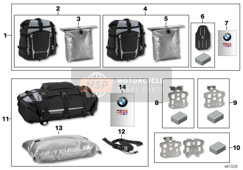 BMW F 700 GS 17 (0B06, 0B16) 2015 Gepäcksystem "Atacama" für ein 2015 BMW F 700 GS 17 (0B06, 0B16)