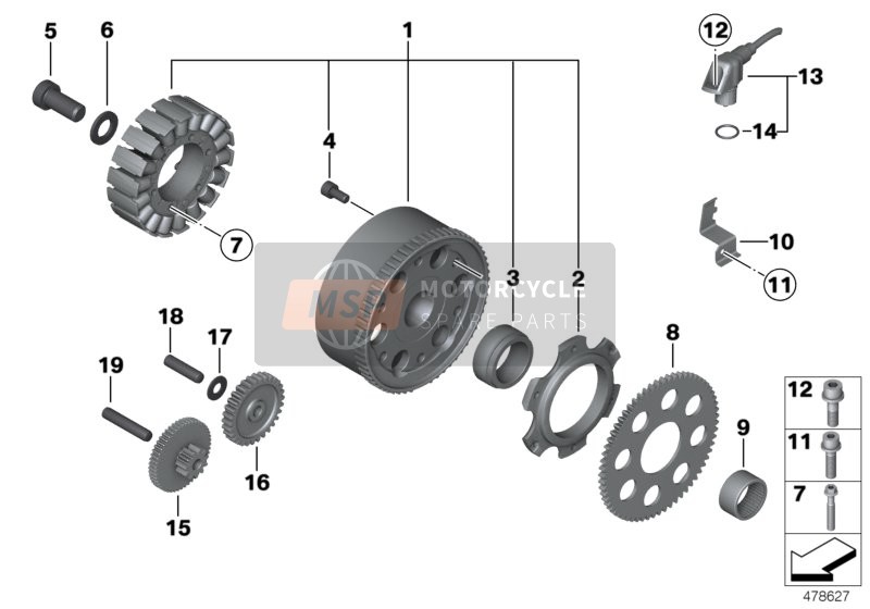 BMW F 700 GS 17 (0B06, 0B16) 2017 Alternador para un 2017 BMW F 700 GS 17 (0B06, 0B16)