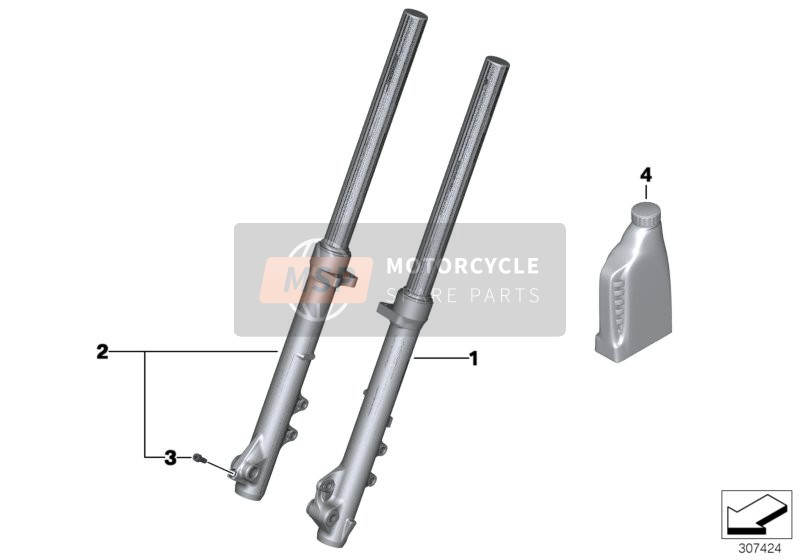 BMW F 700 GS 17 (0B06, 0B16) 2017 Horquilla telescópica para un 2017 BMW F 700 GS 17 (0B06, 0B16)