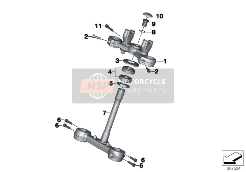 BMW F 700 GS 17 (0B06, 0B16) 2015 Puente de horquilla para un 2015 BMW F 700 GS 17 (0B06, 0B16)